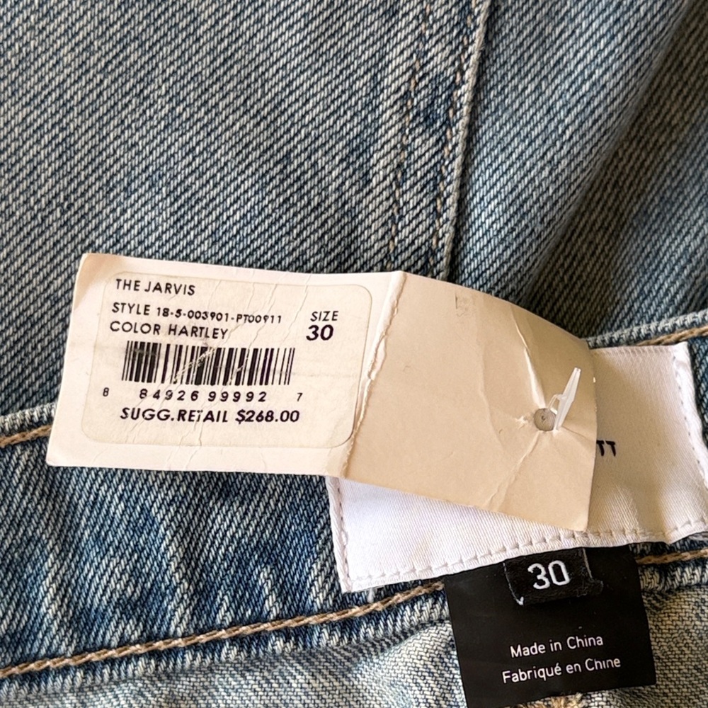 Current/Elliott Jarvis blue jeans in Hartley wash NWT size 30 distressed flare - Picture 10 of 14
